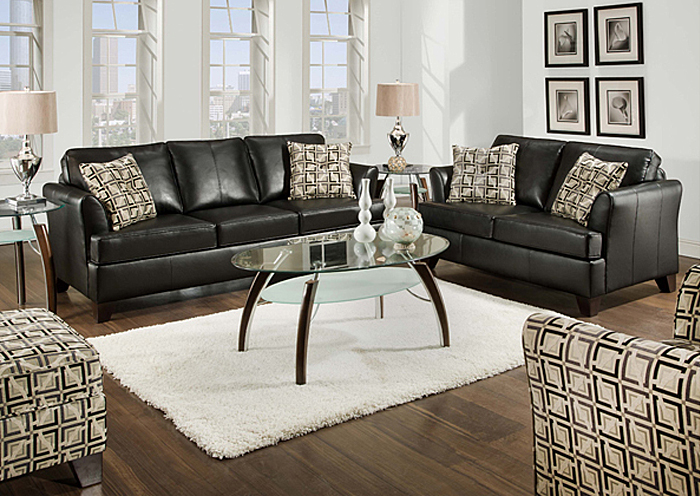 Black leather sofa outlet pillow ideas